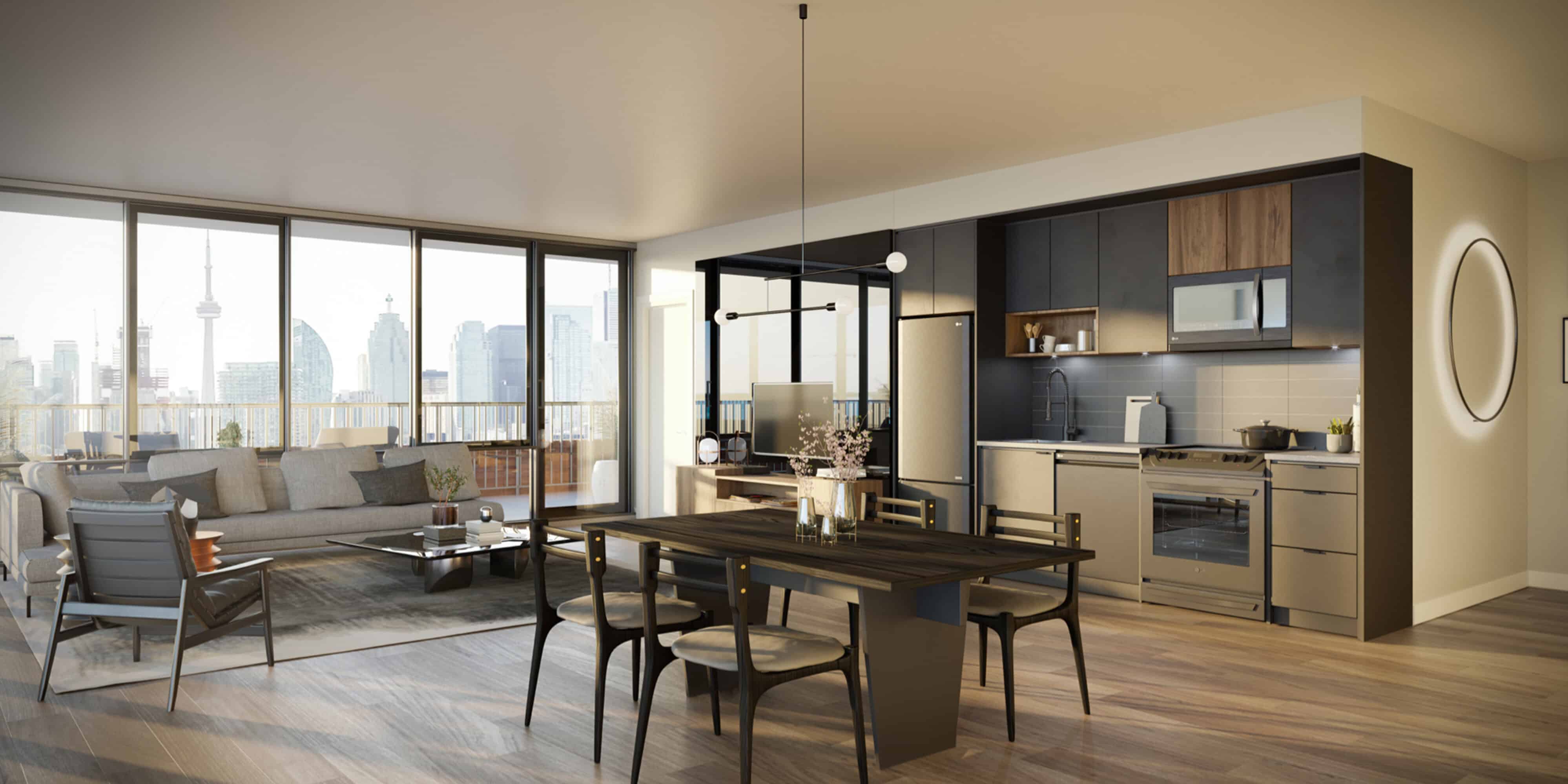 31 Parliament Street Condos suite kitchen dining livingroom