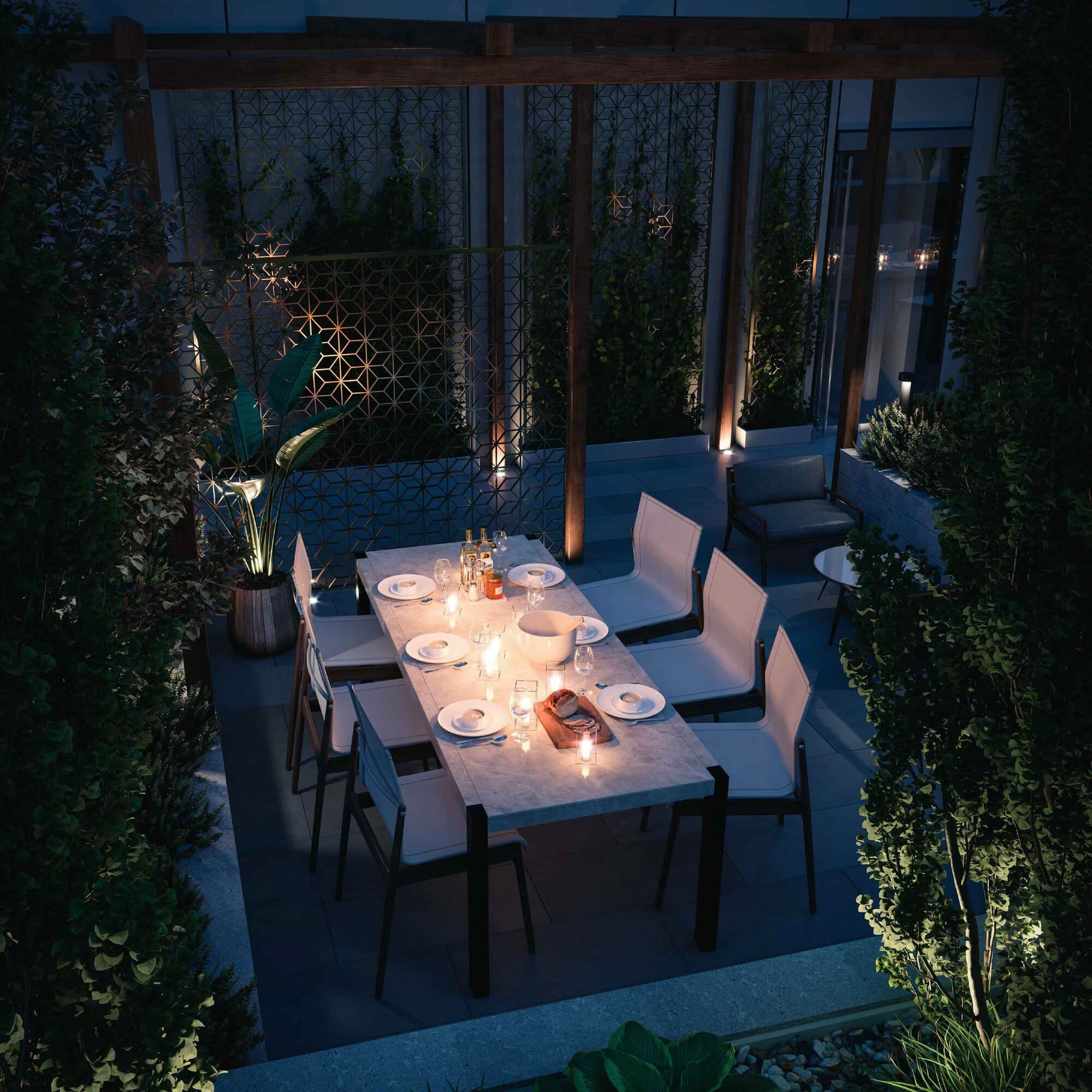 8 cumberland patio dusk