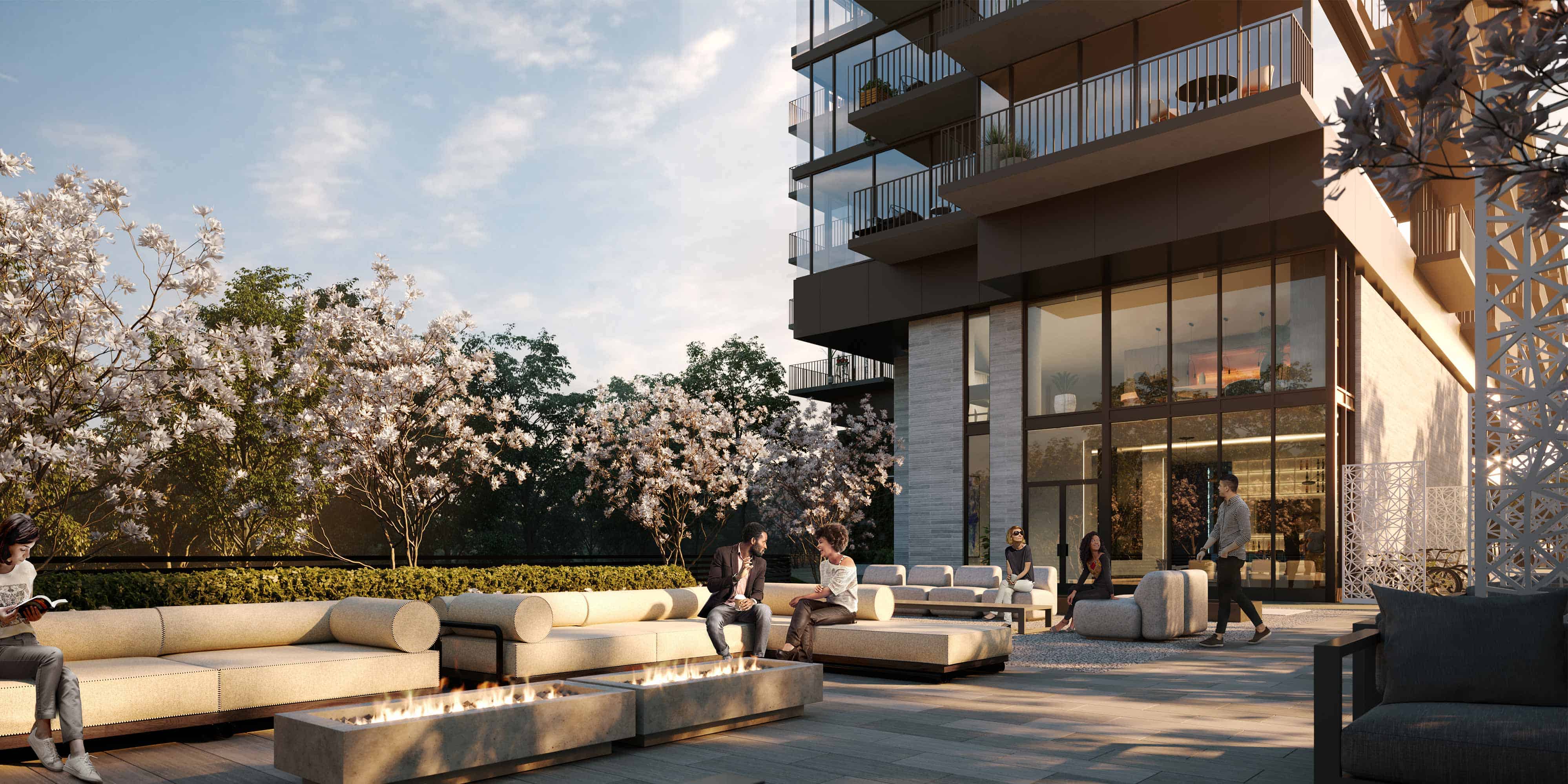 Artform Condos outdoor patio rendering