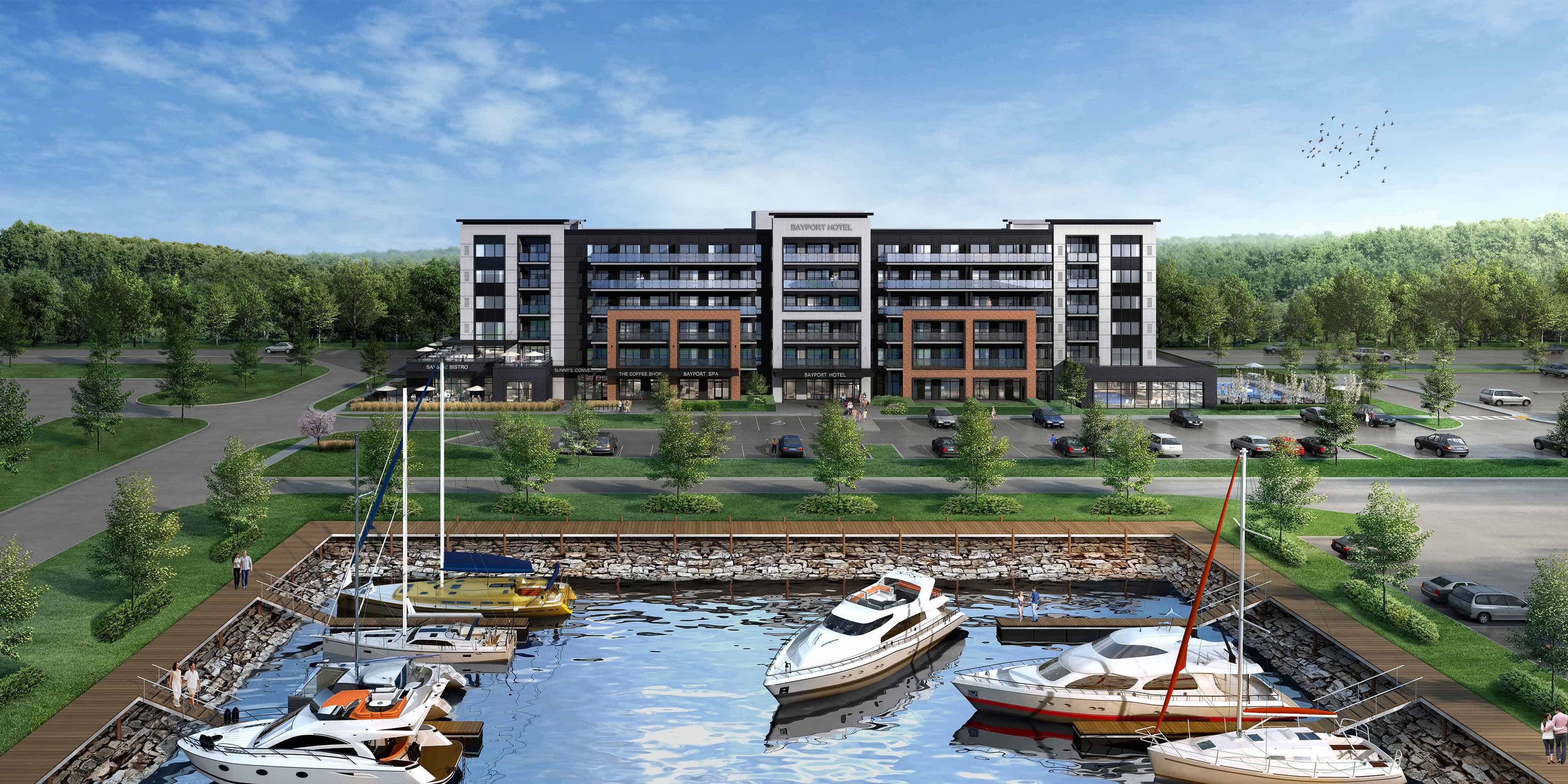 Bayport resort exterior harbor view 2 option