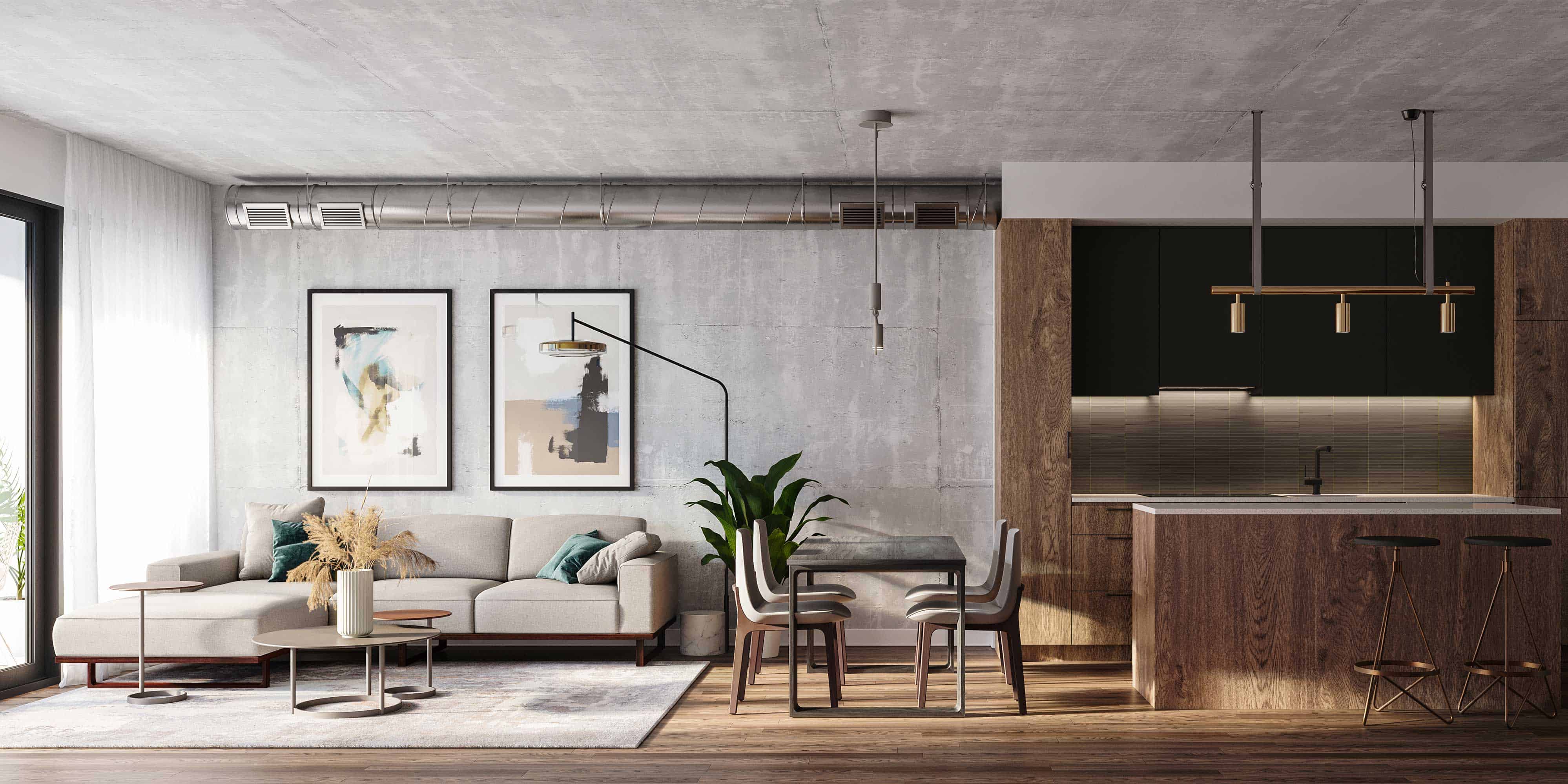 James House kitching and living