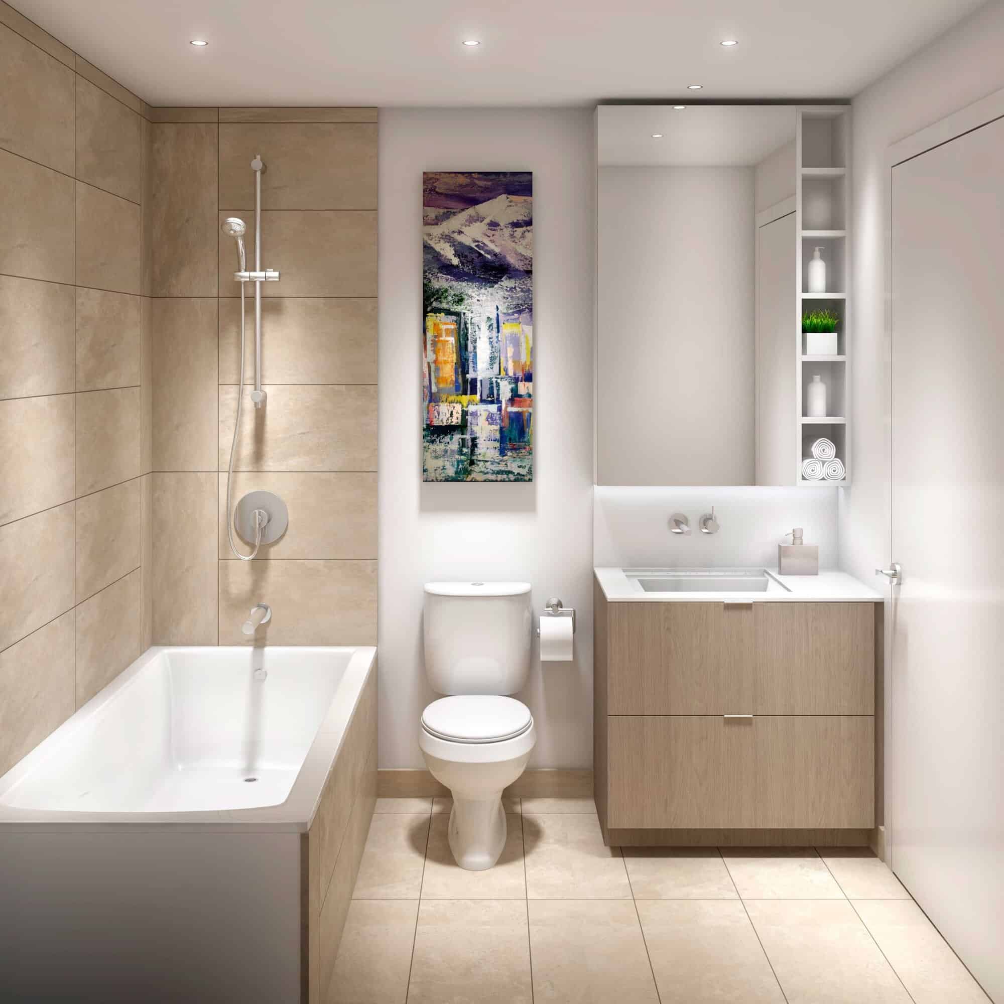 Lakeside Residences bathroom rendering