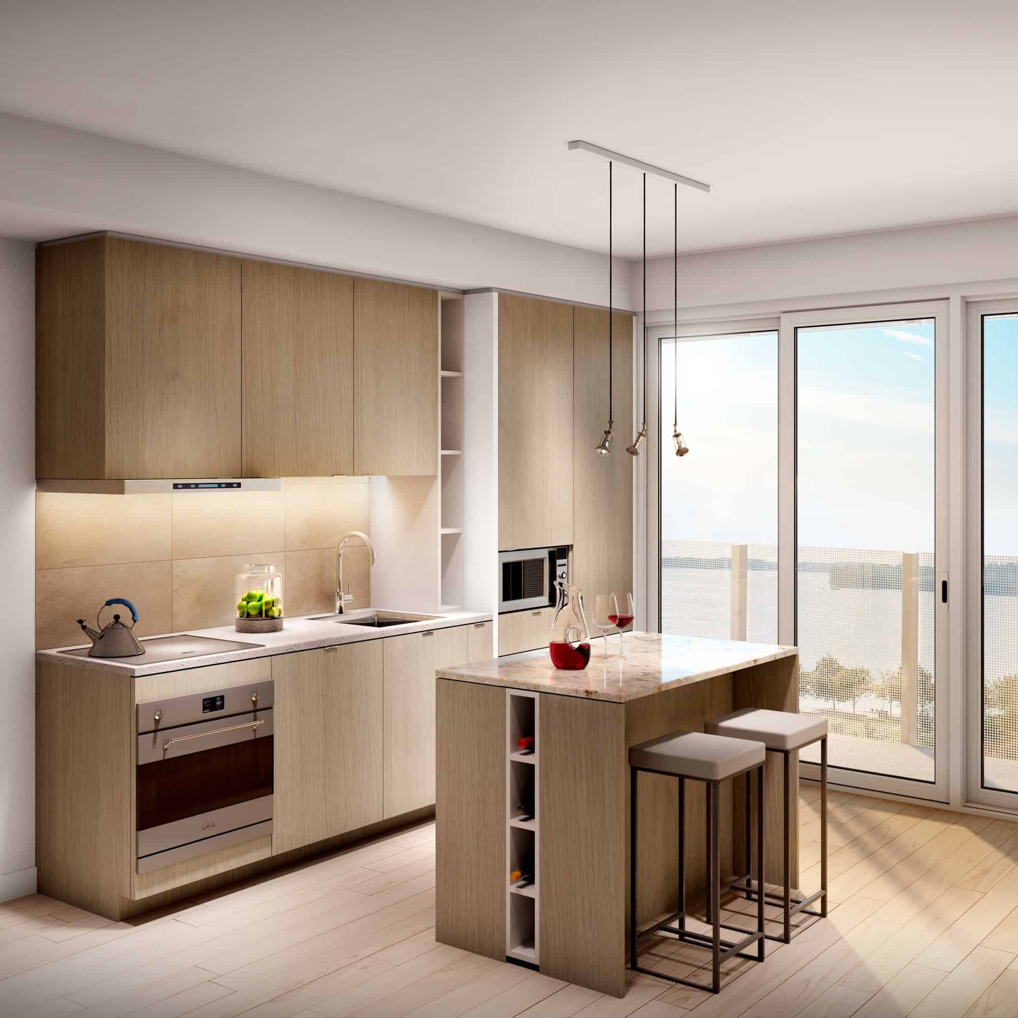 Lakeside Residences kitchen rendering