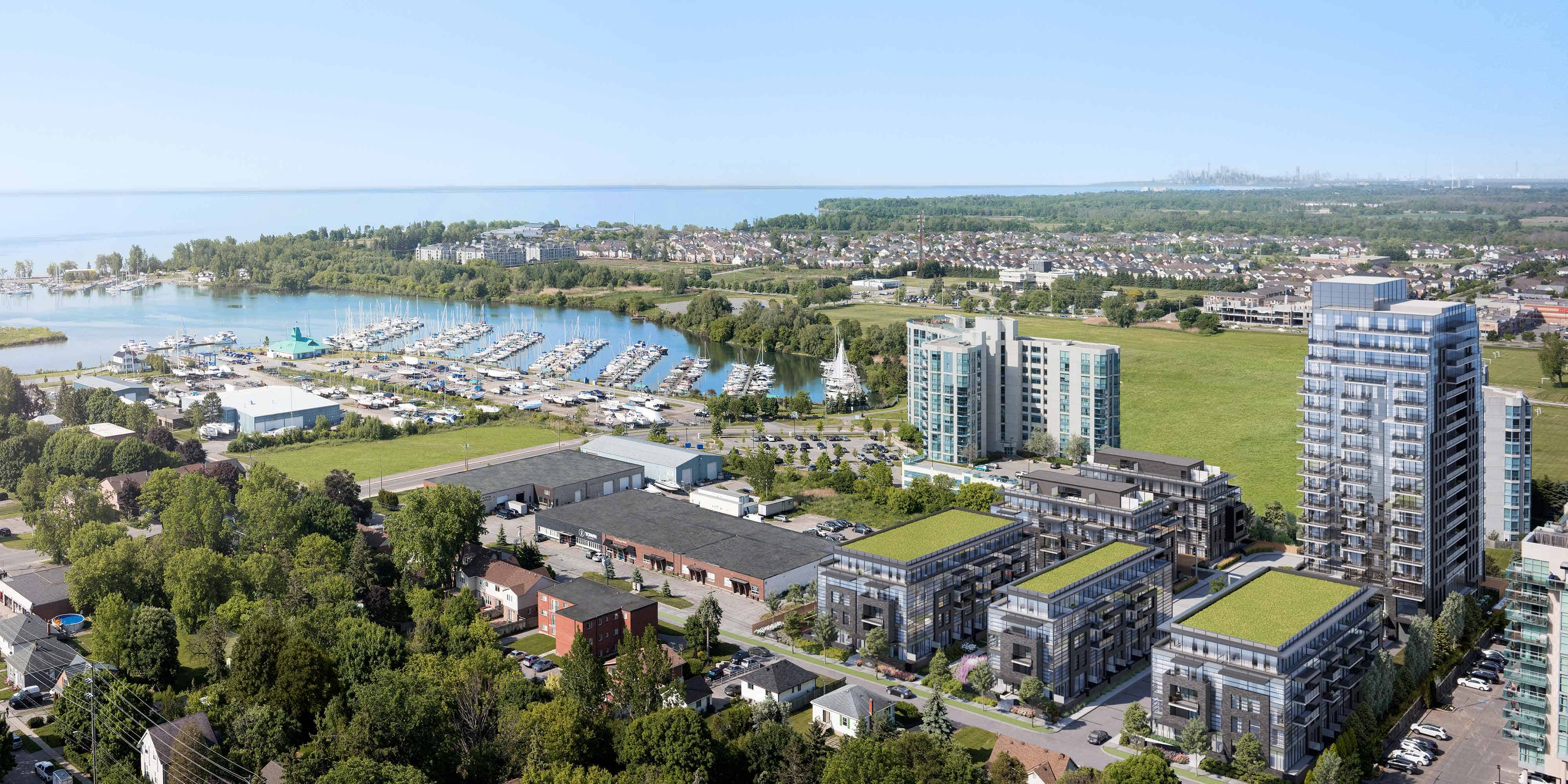 The landing aerial view