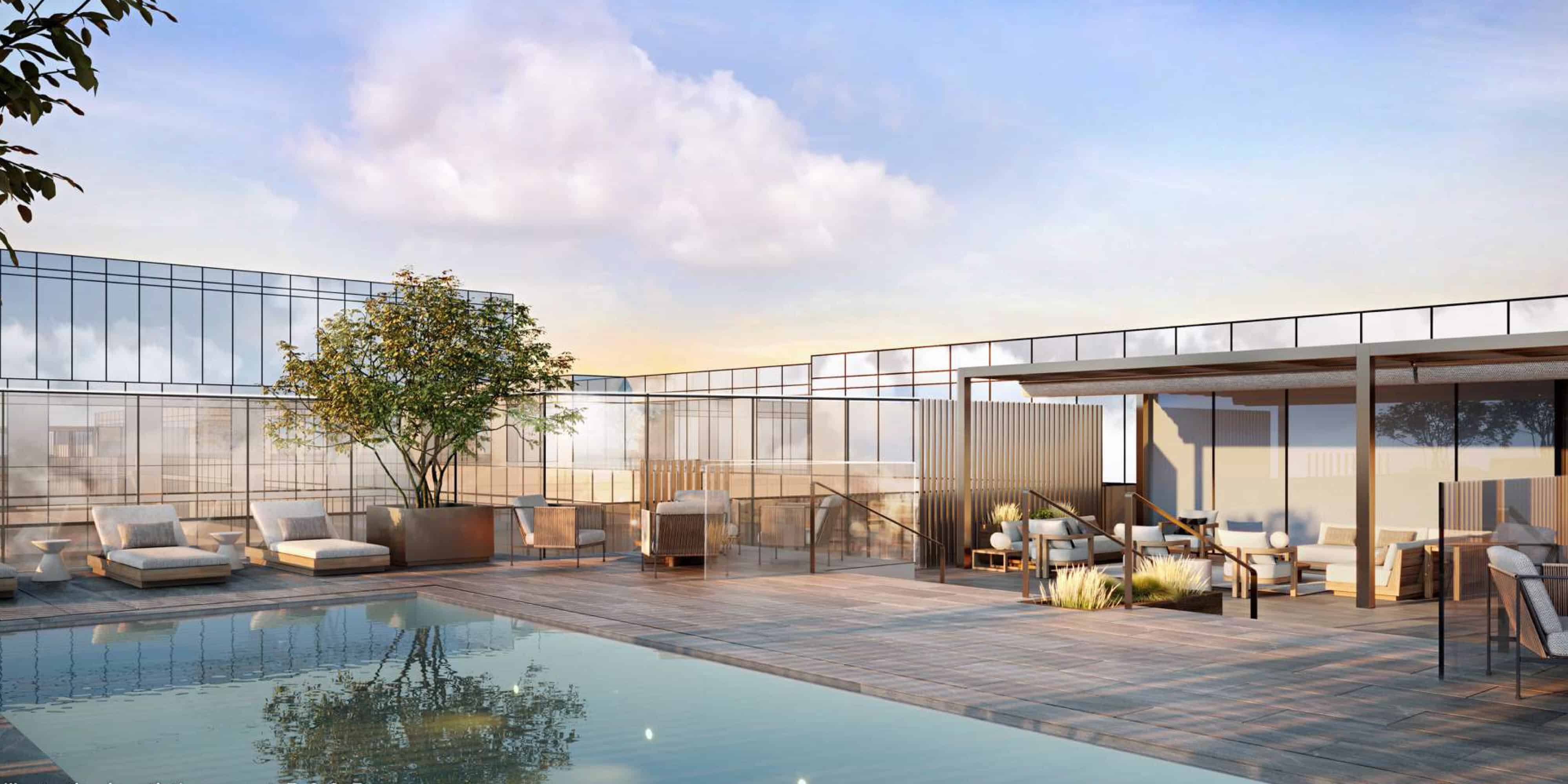 glenhill rooftop pool and lounge