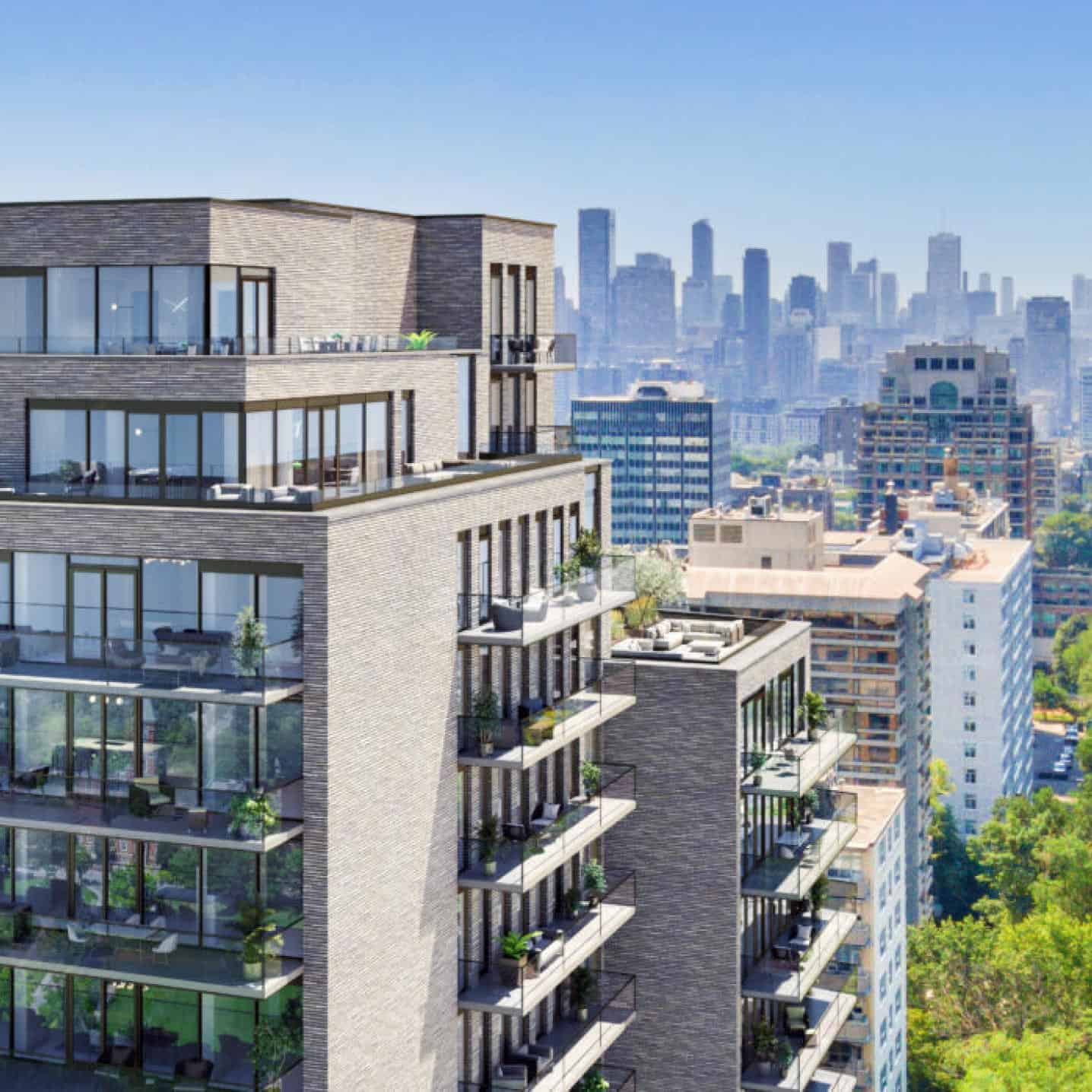 condo building with skyline