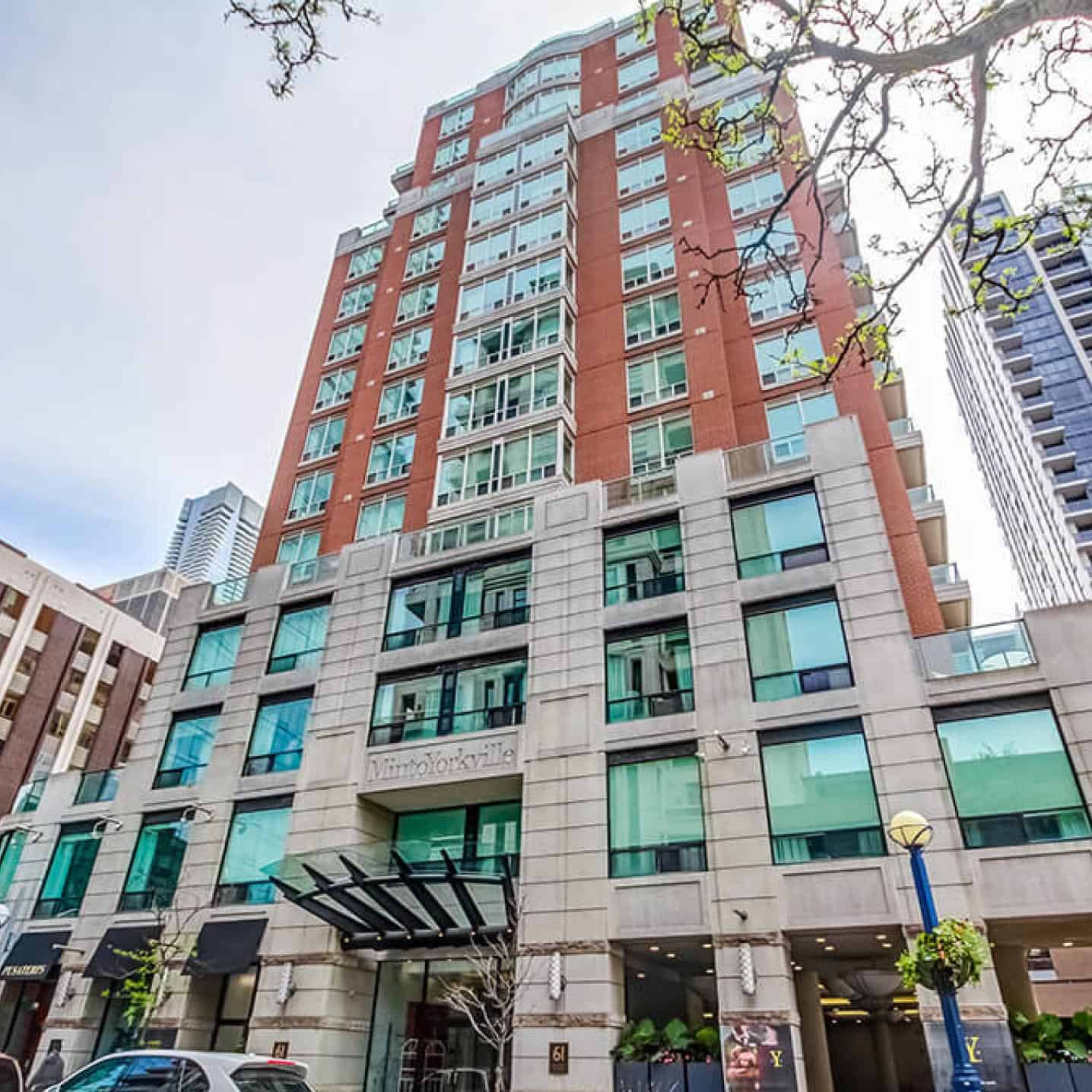 exterior condo building from street